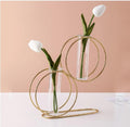 Golden Hydroponic Vase for Home Decor