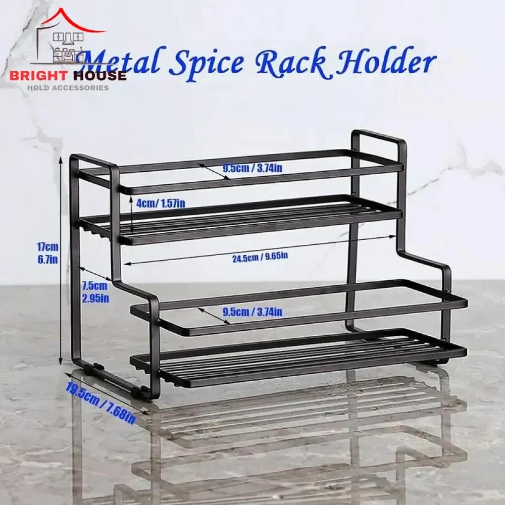 Stylish Metal Kitchen Rack for Spices & Utensils
