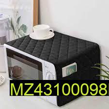 Quilted Microwave Cover Black Waterproof Dust Proof