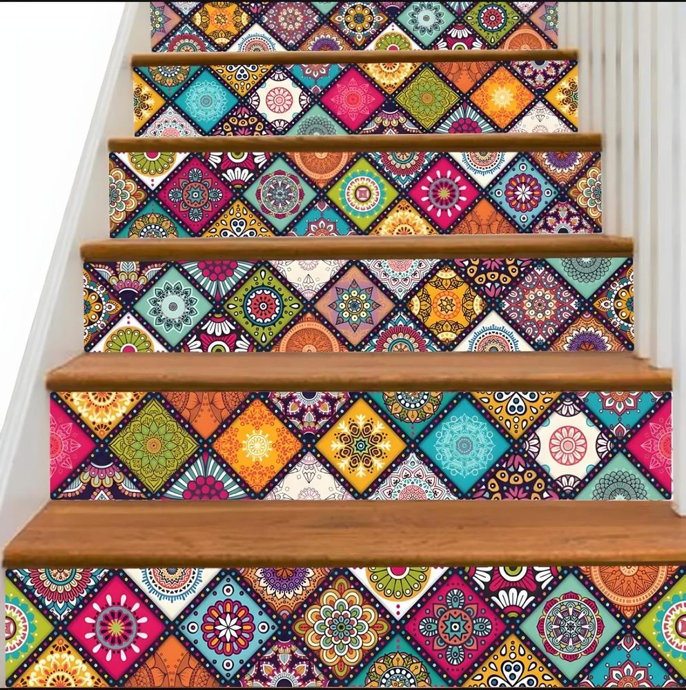 24 Pcs Vibrant Mandala Wall Stickers for Home Decor